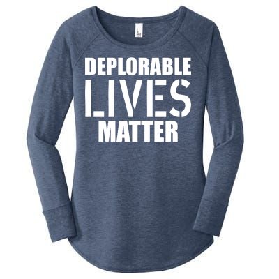 Deplorable Lives Matter USA Army Stamp Women's Perfect Tri Tunic Long Sleeve Shirt