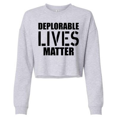 Deplorable Lives Matter USA Army Stamp Cropped Pullover Crew