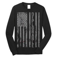 Deplorable United States of America USA Vintage Flag Long Sleeve Shirt