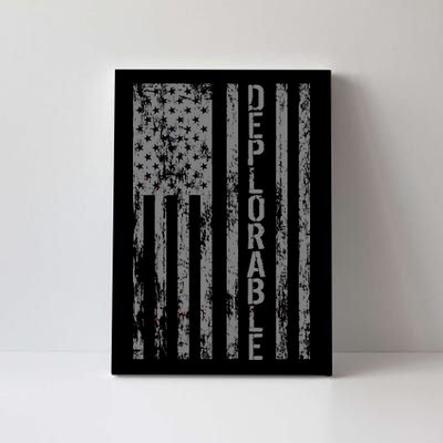 Deplorable United States of America USA Vintage Flag Canvas