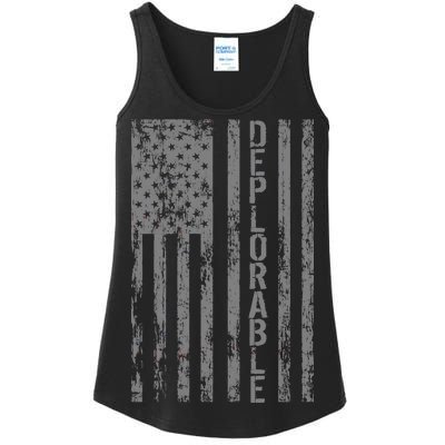 Deplorable United States of America USA Vintage Flag Ladies Essential Tank