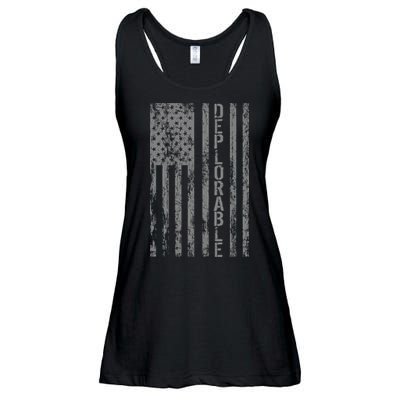 Deplorable United States of America USA Vintage Flag Ladies Essential Flowy Tank