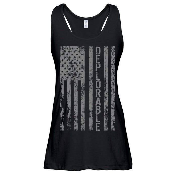 Deplorable United States of America USA Vintage Flag Ladies Essential Flowy Tank