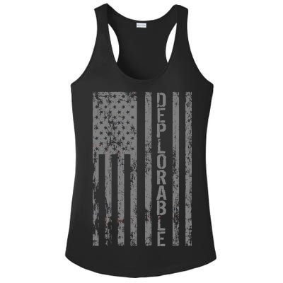 Deplorable United States of America USA Vintage Flag Ladies PosiCharge Competitor Racerback Tank