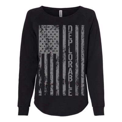 Deplorable United States of America USA Vintage Flag Womens California Wash Sweatshirt