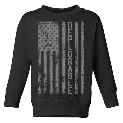 Deplorable United States of America USA Vintage Flag Toddler Sweatshirt