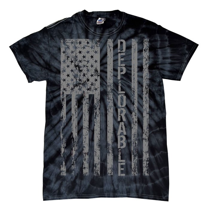 Deplorable United States of America USA Vintage Flag Tie-Dye T-Shirt