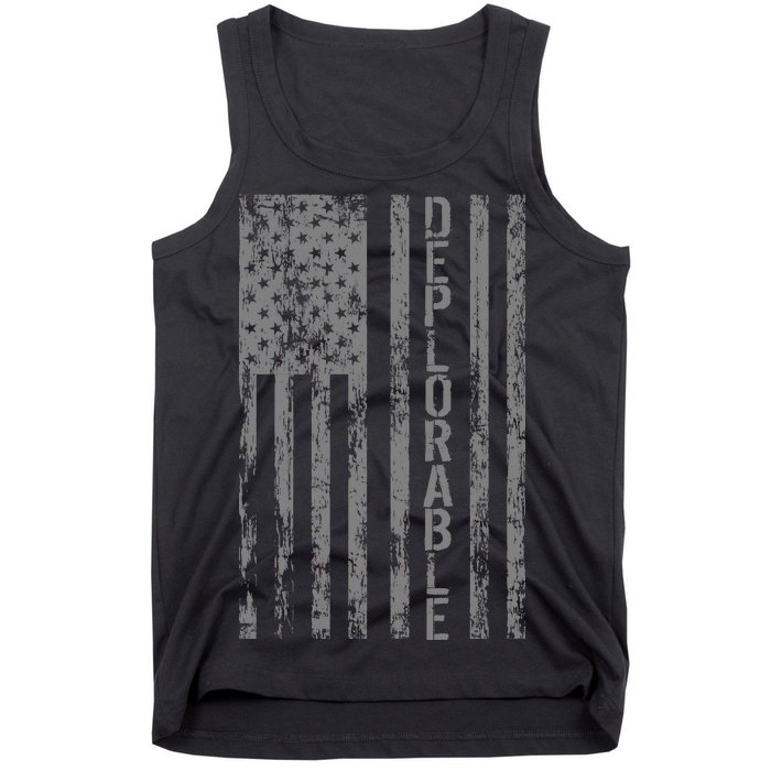 Deplorable United States of America USA Vintage Flag Tank Top