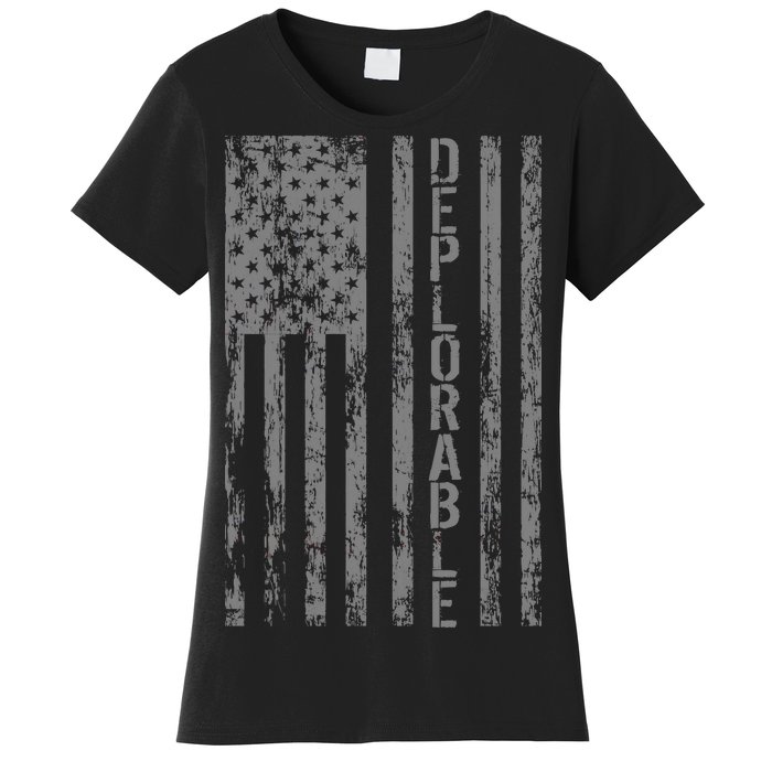 Deplorable United States of America USA Vintage Flag Women's T-Shirt