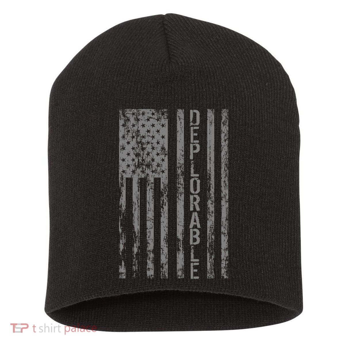 Deplorable United States of America USA Vintage Flag Short Acrylic Beanie