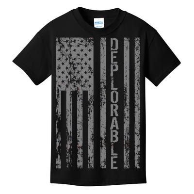 Deplorable United States of America USA Vintage Flag Kids T-Shirt