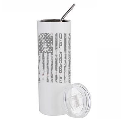 Deplorable United States of America USA Vintage Flag Stainless Steel Tumbler