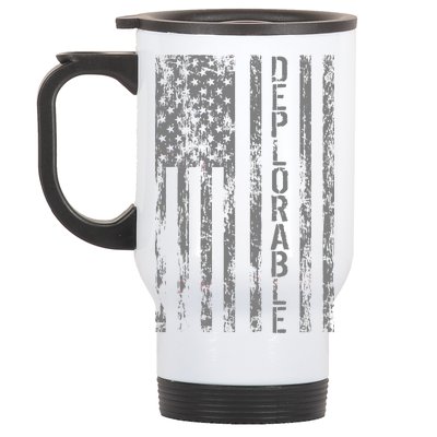 Deplorable United States of America USA Vintage Flag Stainless Steel Travel Mug