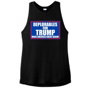 Deplorables For Trump Make America Great Again Ladies PosiCharge Tri-Blend Wicking Tank