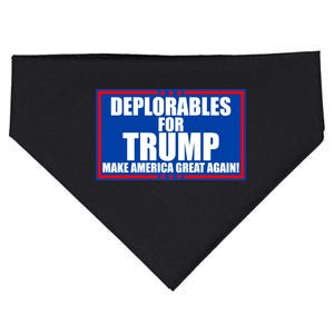 Deplorables For Trump Make America Great Again USA-Made Doggie Bandana