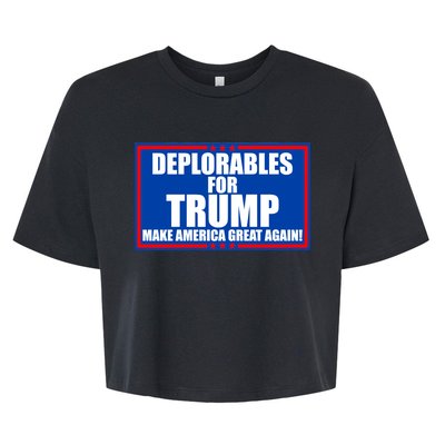 Deplorables For Trump Make America Great Again Bella+Canvas Jersey Crop Tee