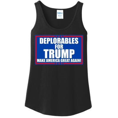 Deplorables For Trump Make America Great Again Ladies Essential Tank