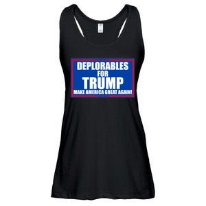 Deplorables For Trump Make America Great Again Ladies Essential Flowy Tank