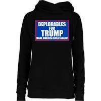 Deplorables For Trump Make America Great Again Womens Funnel Neck Pullover Hood