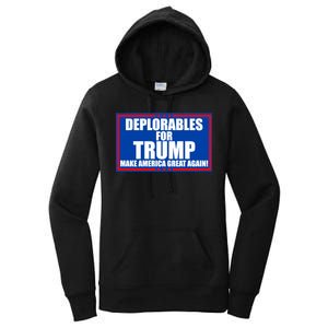 Deplorables For Trump Make America Great Again Women's Pullover Hoodie