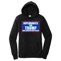 Deplorables For Trump Make America Great Again Women's Pullover Hoodie