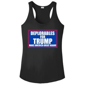 Deplorables For Trump Make America Great Again Ladies PosiCharge Competitor Racerback Tank