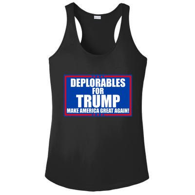 Deplorables For Trump Make America Great Again Ladies PosiCharge Competitor Racerback Tank