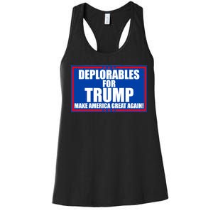 Deplorables For Trump Make America Great Again Women's Racerback Tank