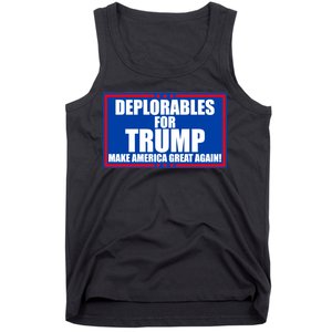 Deplorables For Trump Make America Great Again Tank Top