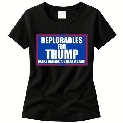 Deplorables For Trump Make America Great Again Womens T-Shirt
