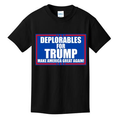 Deplorables For Trump Make America Great Again Kids T-Shirt