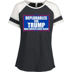 Deplorables For Trump Make America Great Again Enza Ladies Jersey Colorblock Tee