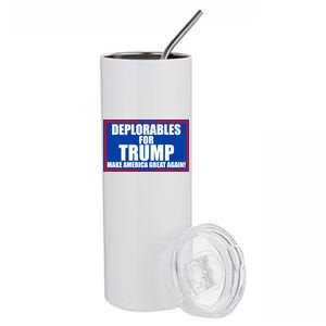 Deplorables For Trump Make America Great Again Stainless Steel Tumbler