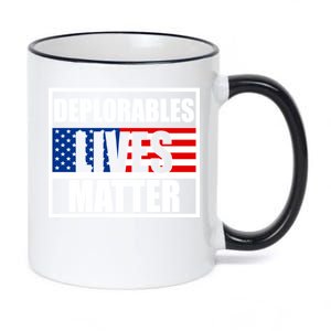 Deplorables Lives Matter USA Vote Trump 2020 11oz Black Color Changing Mug