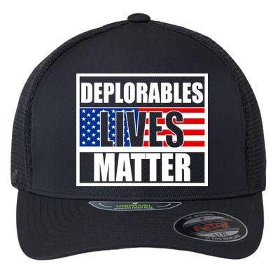 Deplorables Lives Matter USA Vote Trump 2020 Flexfit Unipanel Trucker Cap