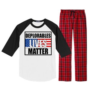 Deplorables Lives Matter USA Vote Trump 2020 Raglan Sleeve Pajama Set