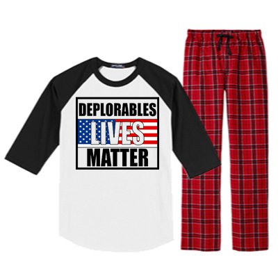 Deplorables Lives Matter USA Vote Trump 2020 Raglan Sleeve Pajama Set