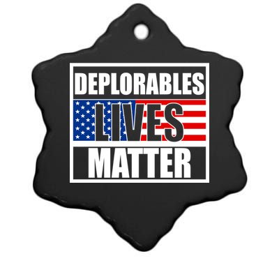 Deplorables Lives Matter USA Vote Trump 2020 Ceramic Star Ornament