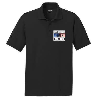 Deplorables Lives Matter USA Vote Trump 2020 PosiCharge RacerMesh Polo