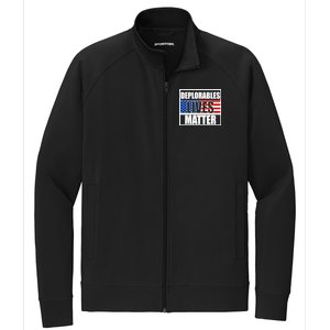 Deplorables Lives Matter USA Vote Trump 2020 Stretch Full-Zip Cadet Jacket