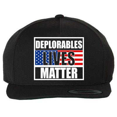 Deplorables Lives Matter USA Vote Trump 2020 Wool Snapback Cap