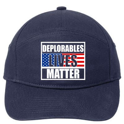 Deplorables Lives Matter USA Vote Trump 2020 7-Panel Snapback Hat