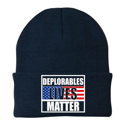 Deplorables Lives Matter USA Vote Trump 2020 Knit Cap Winter Beanie