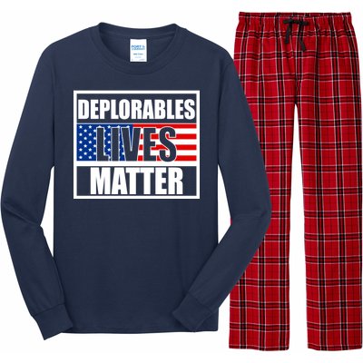 Deplorables Lives Matter USA Vote Trump 2020 Long Sleeve Pajama Set