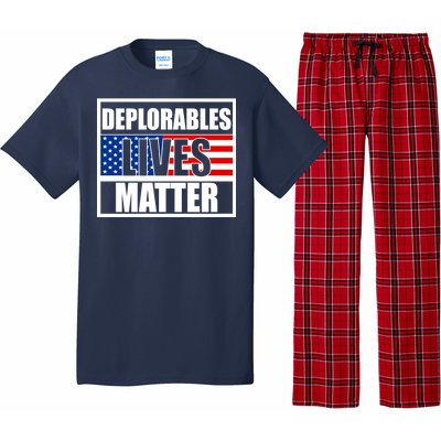 Deplorables Lives Matter USA Vote Trump 2020 Pajama Set