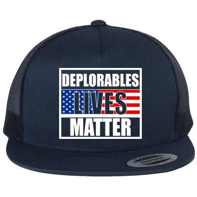 Deplorables Lives Matter USA Vote Trump 2020 Flat Bill Trucker Hat