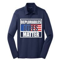 Deplorables Lives Matter USA Vote Trump 2020 Silk Touch Performance Long Sleeve Polo