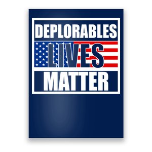 Deplorables Lives Matter USA Vote Trump 2020 Poster