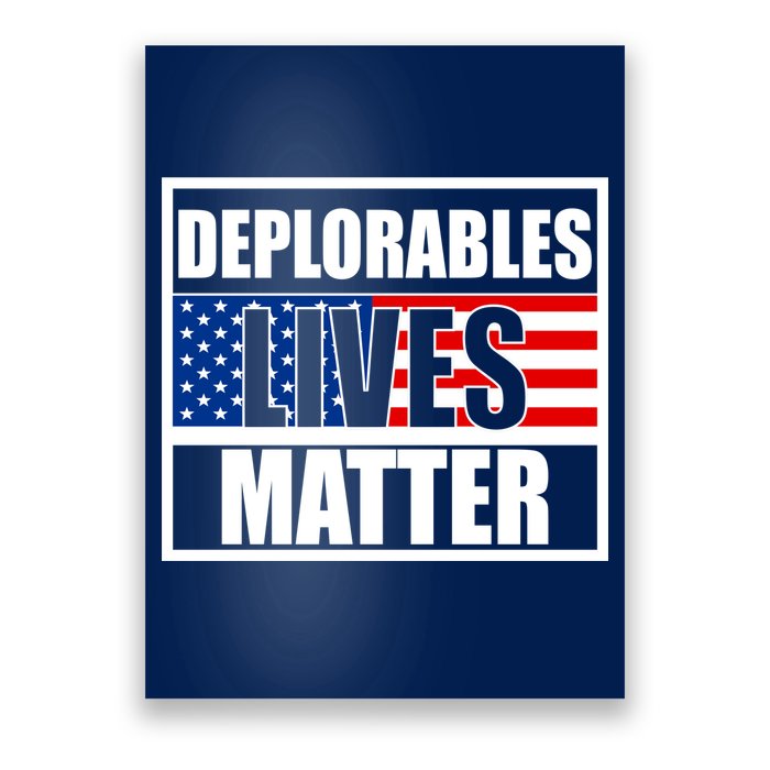 Deplorables Lives Matter USA Vote Trump 2020 Poster