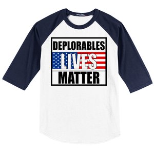 Deplorables Lives Matter USA Vote Trump 2020 Baseball Sleeve Shirt